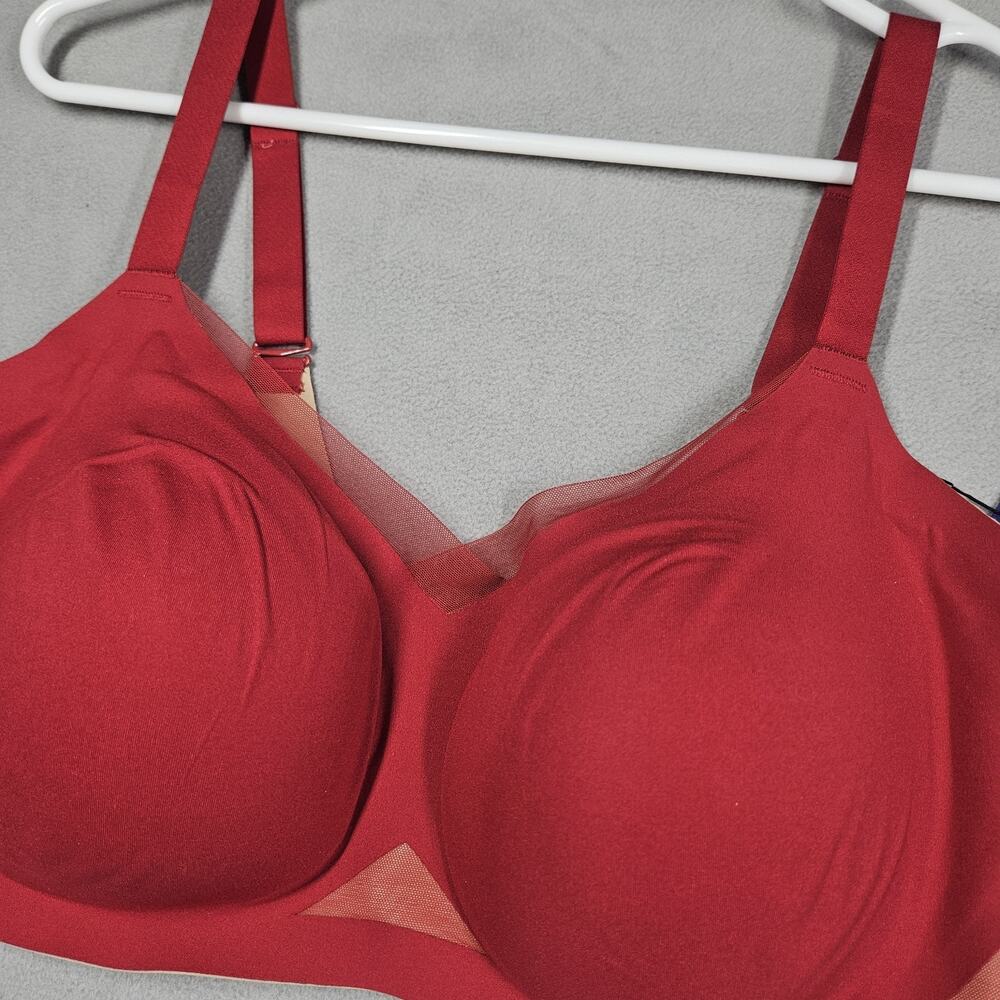 HONEYLOVE Liftwear Crossover Bra in Ruby Womens Size‎ 2X Wireless LWBR0302 - Picture 2 of 9